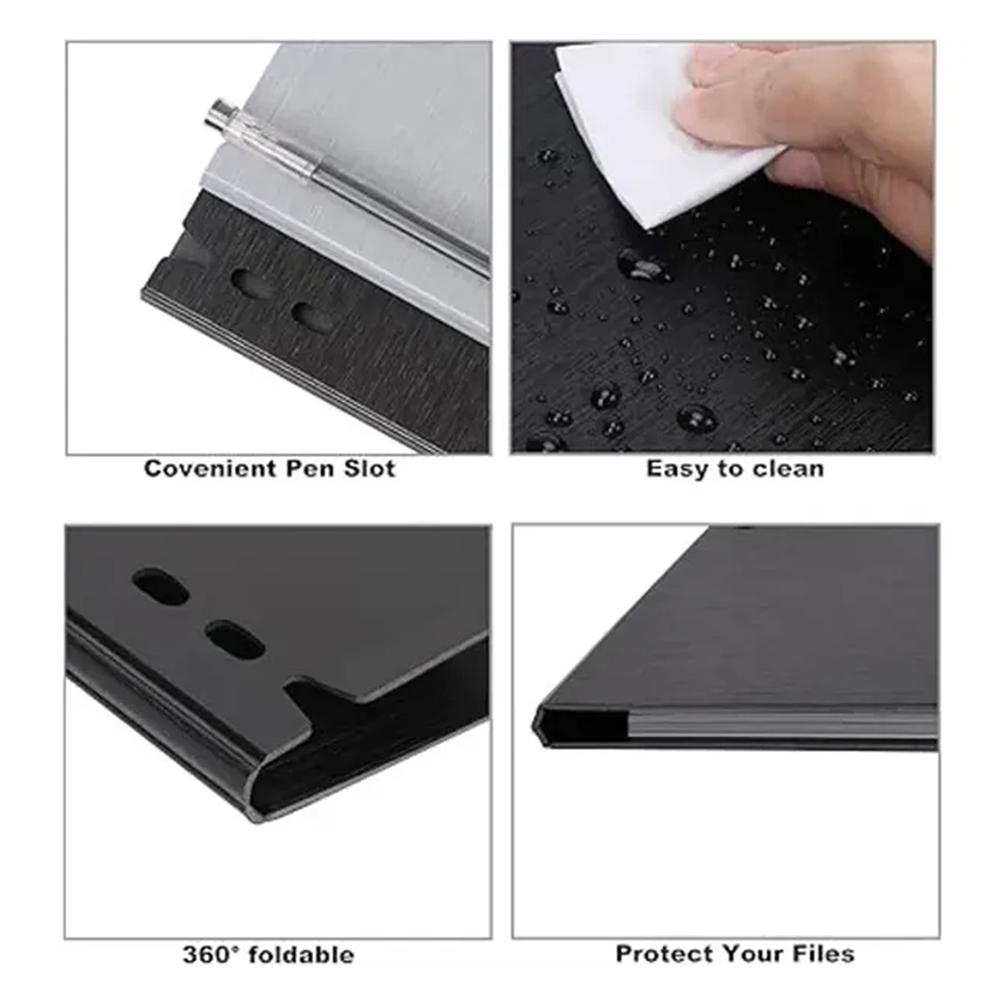 Dual Clip Foldable PP Board for A4 with Integrated Folder 2