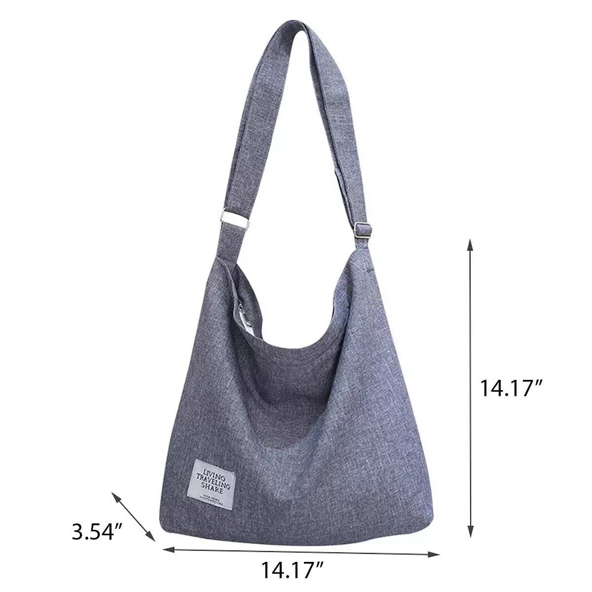 Tote Bag Shopping Grocery Canvas Crossbody Hobo Handbag, custom tote bag with logo imprint 2