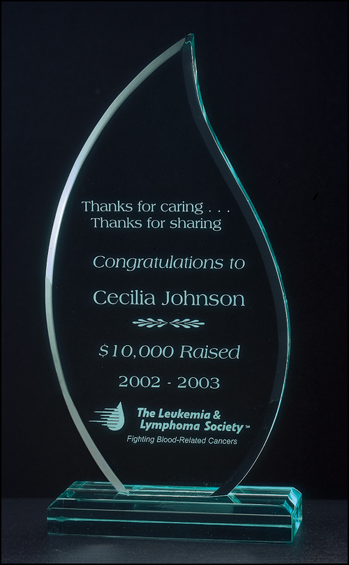 Flame Acrylic Award On Acrylic Base 2