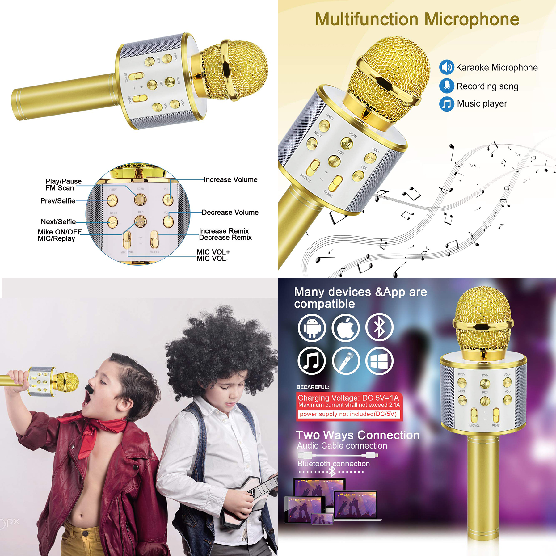 Bluetooth Microphone for Kids 2