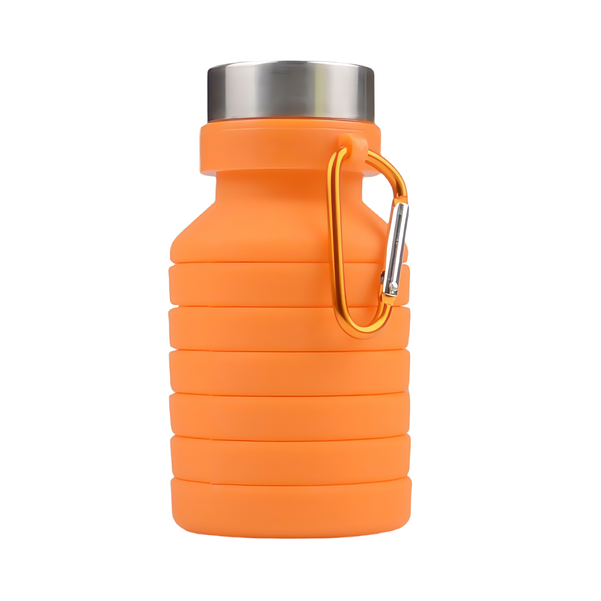 18 Oz Collapsible Silicone Sports Water Bottle with Carabiner 2