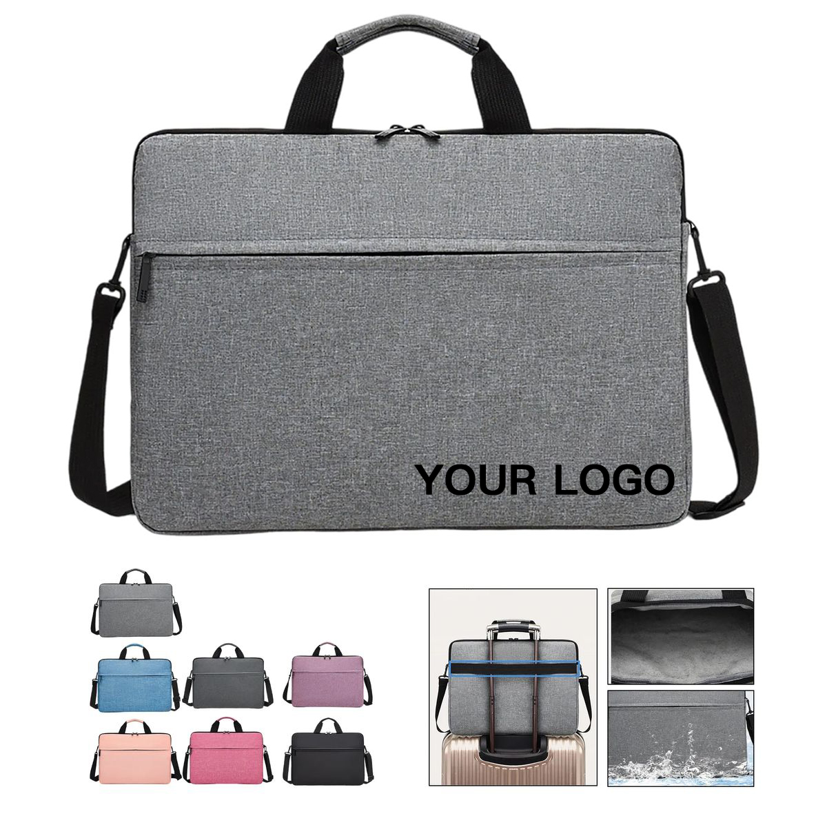Oxford Cross Body Laptop Bag with Luggage Sleeve 4