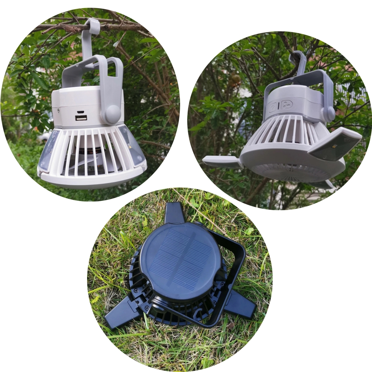 Solar Camping Fan With Led Lights 4