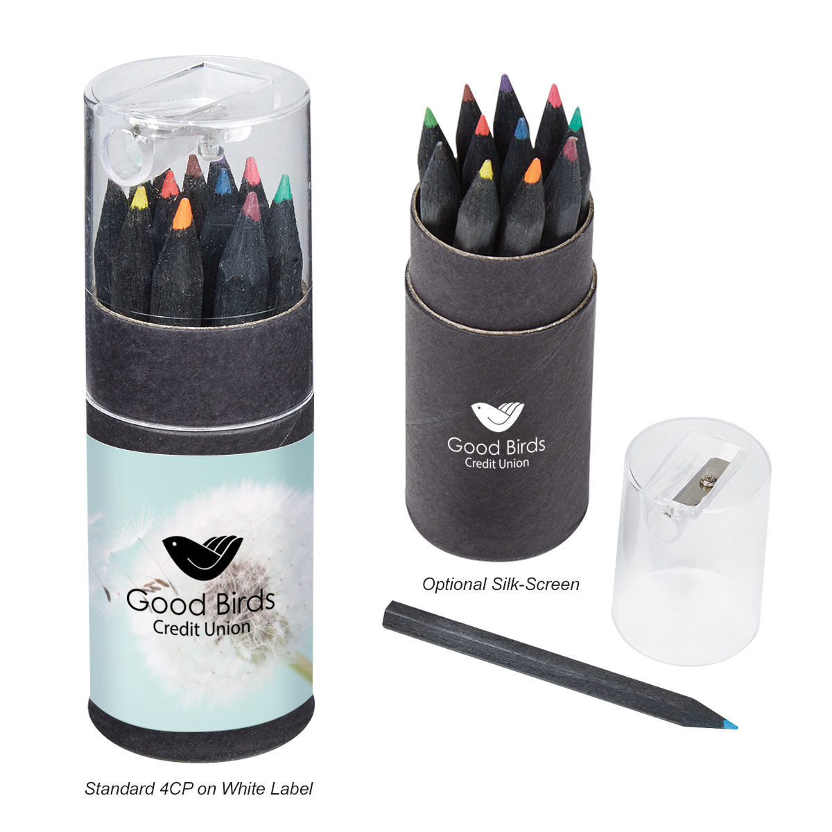 Blackwood 12-Piece Colored Pencil Set In Tube With Sharpener 2