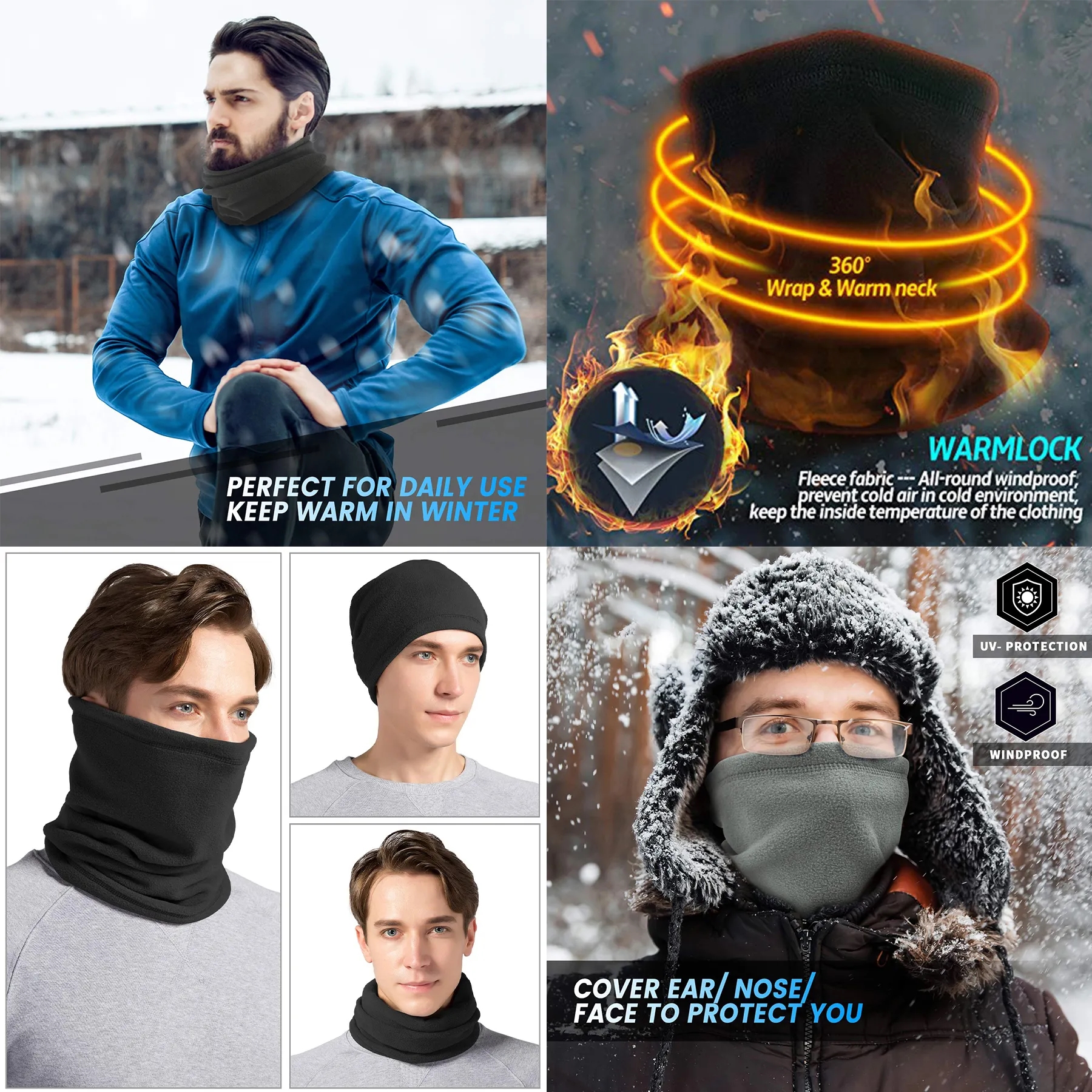 Fleece Neck Warmer Gaiter 3