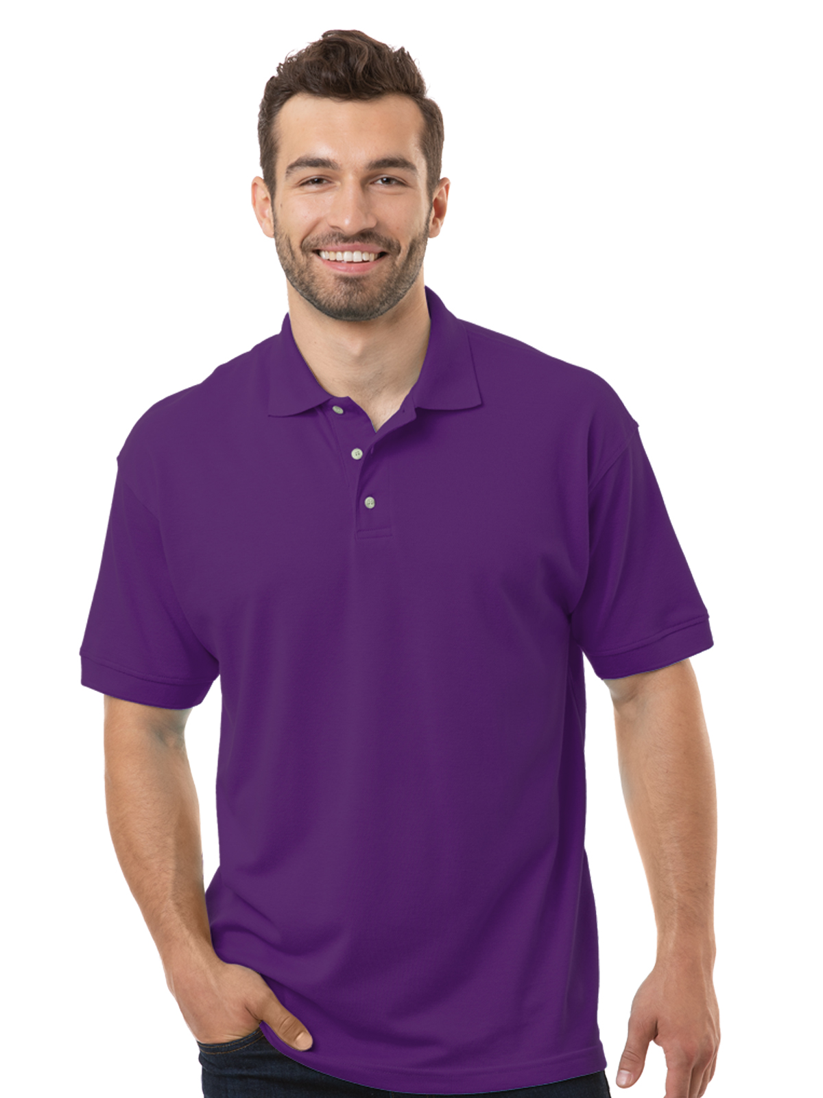 Blue Generation - Men's Pocketless Superblend Short Sleeve Polo 69