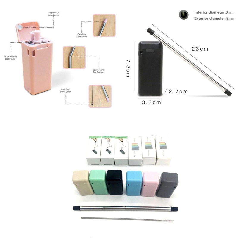 Reusable Collapsible Stainless Steel Straw 3