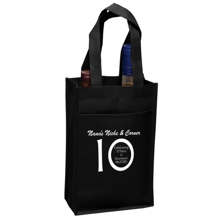 Non-woven 2 Bottle Wine Bag 4