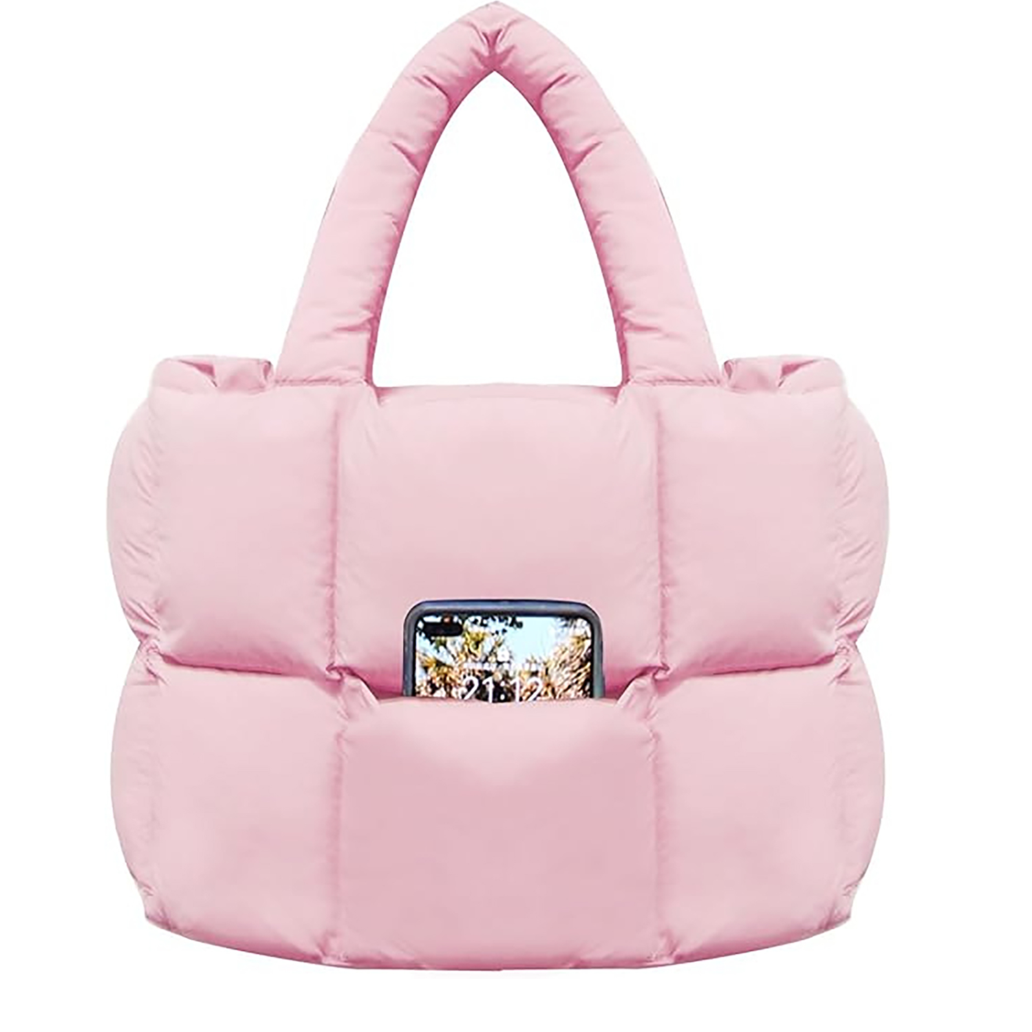 Lightweight Quilted Puffy Nylon Tote Bag 5