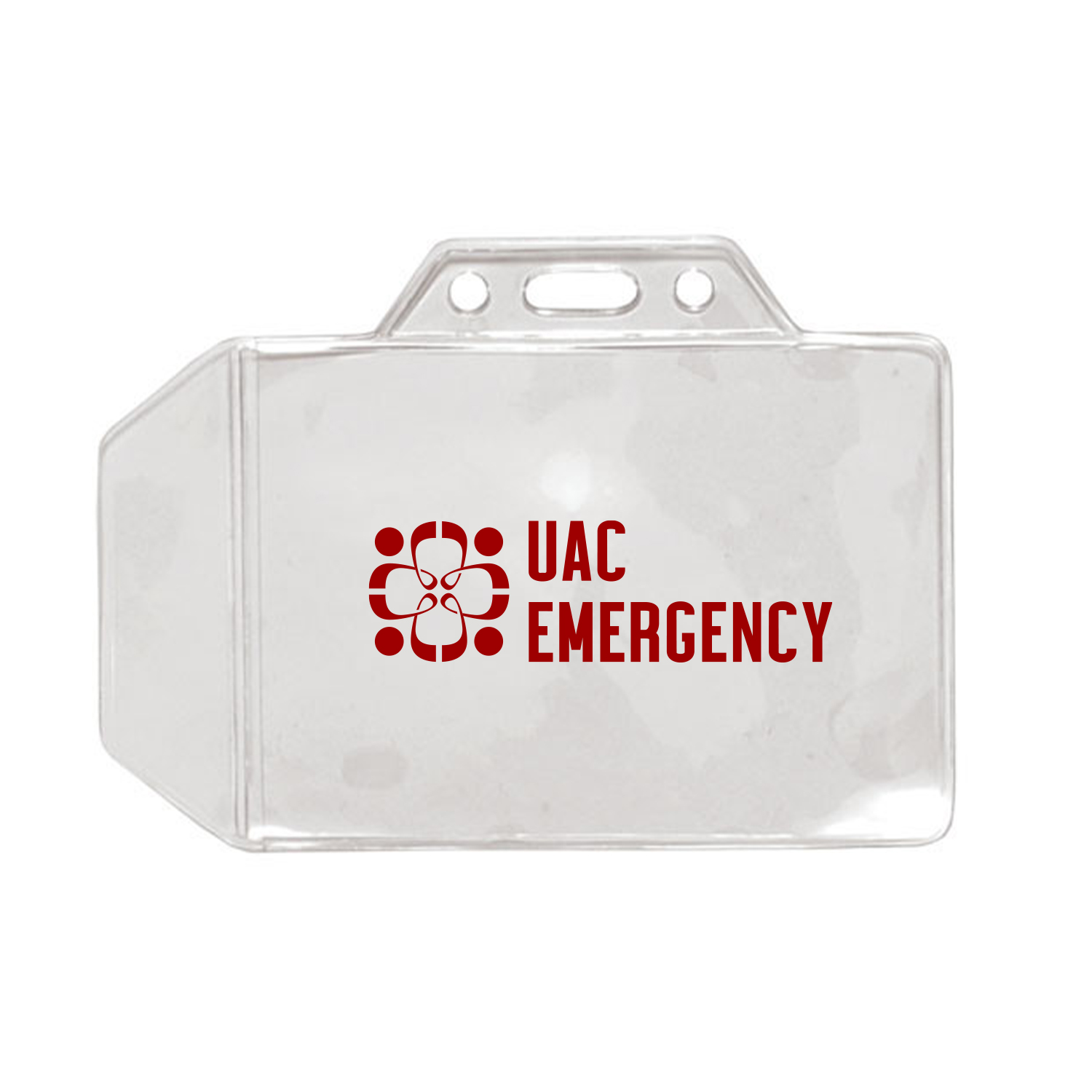 3.60" W x 2.60" H - Horizontal Clear Vinyl Badge Holder (1 Color Imprint) 1