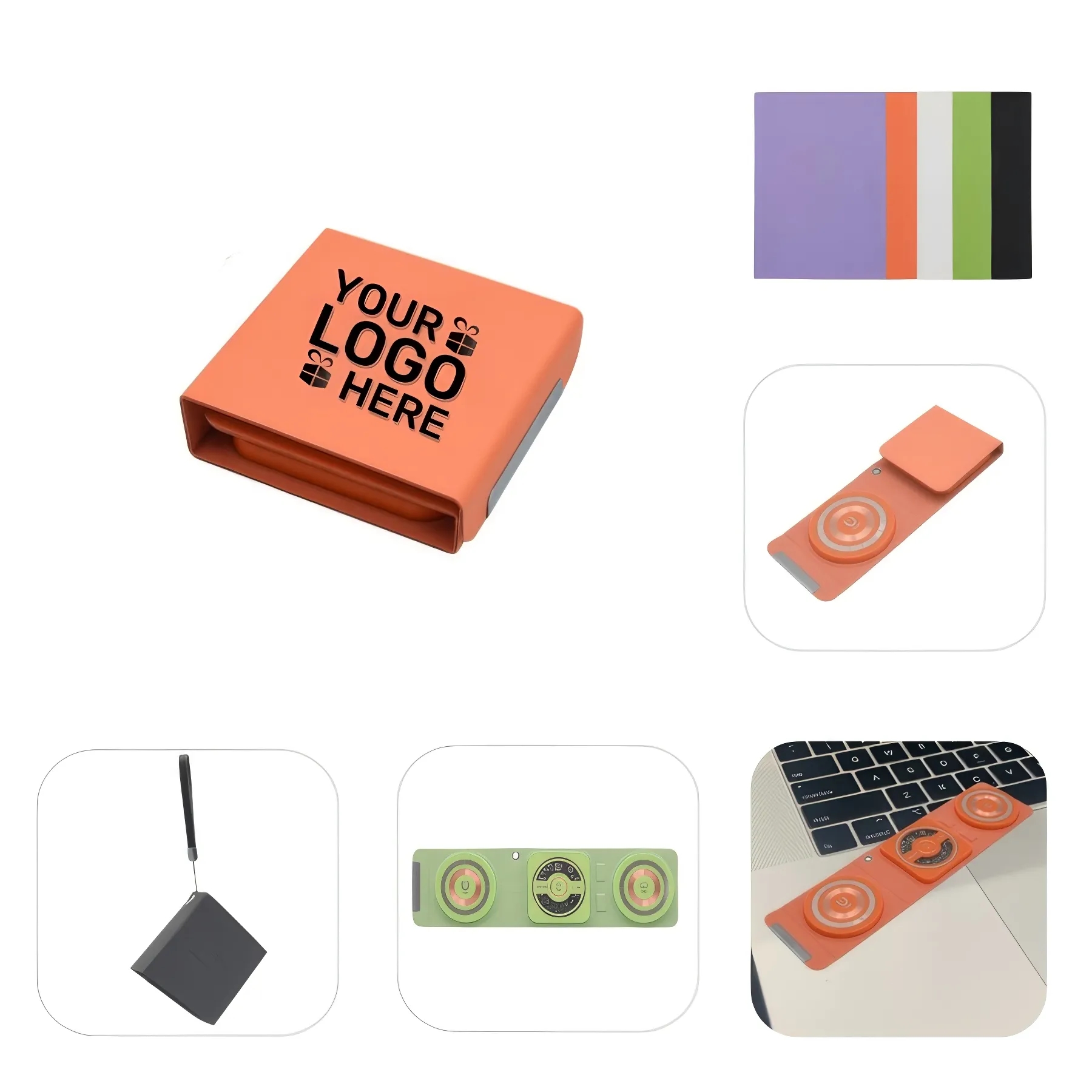 Leather Foldable Mag Lanyard Wireless Charger 3