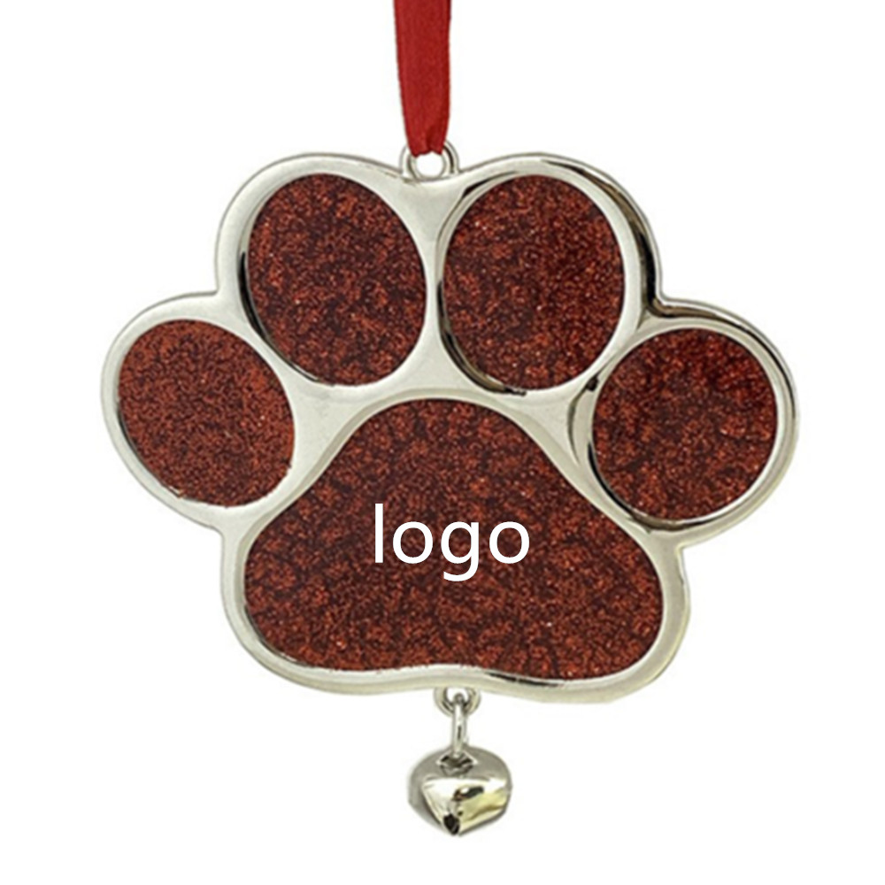 Dog Paw Alloy Christmas Ornament 2