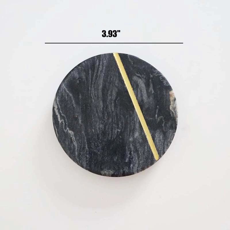 Custom Marble Coaster with gold thread 5