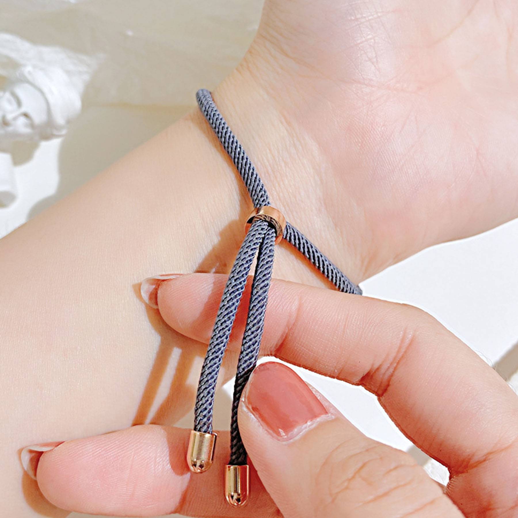 Weaving titanium steel couple bracelet 4