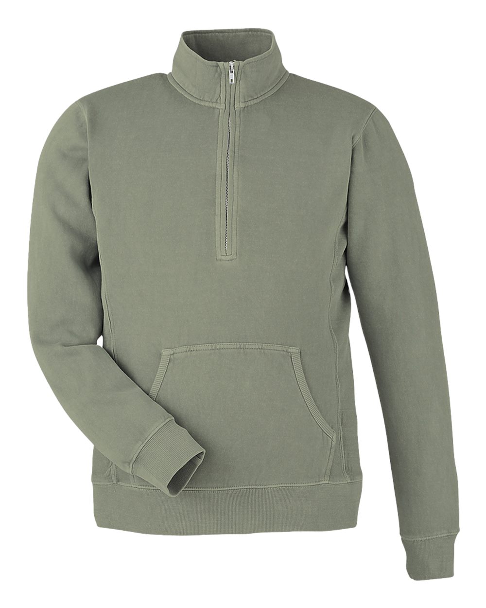 Unisex Pigment-Dyed Fleece Quarter-Zip Pullover - 8732 9