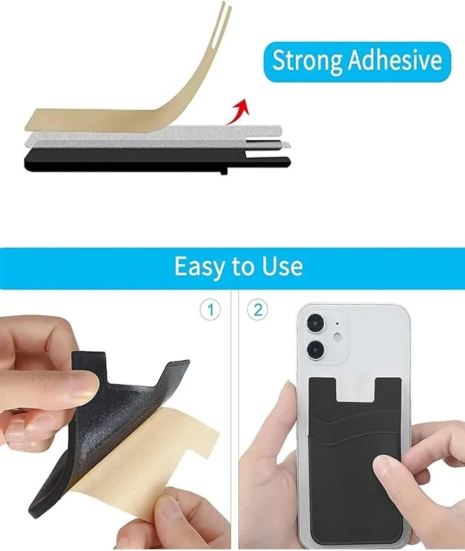 Double Layer Silicone Card Holder Phone Wallet 2
