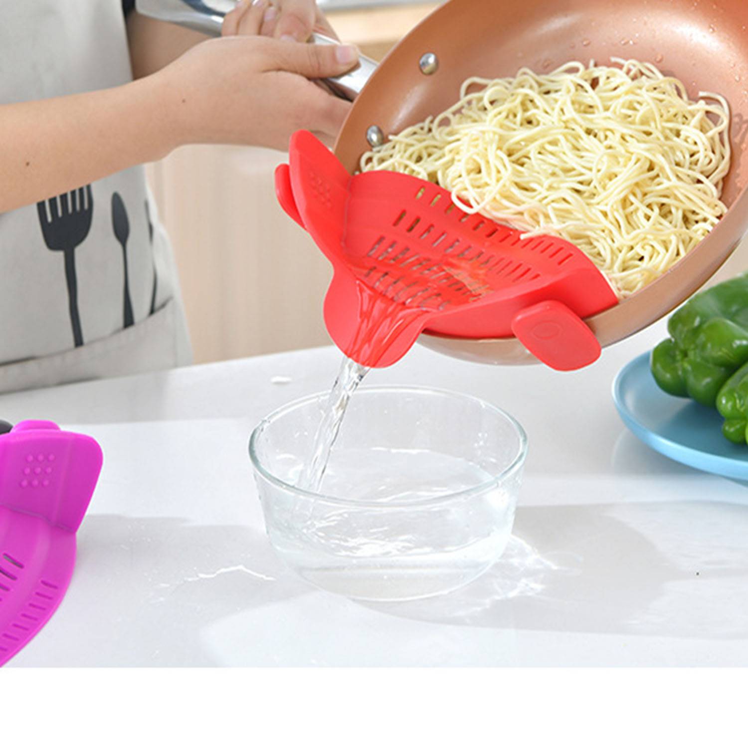 Clip On Silicone Strainer 4