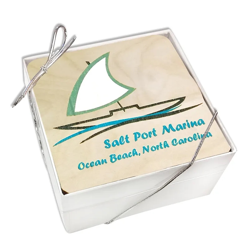 Ultra Vivid Birch Wood Coaster Set of 4 2