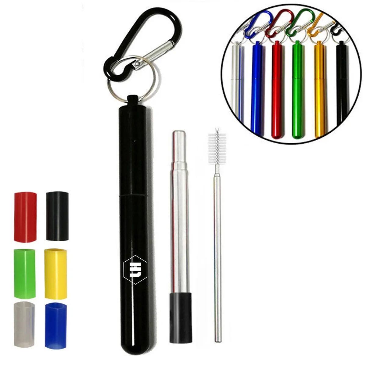 Travel Portable Foldable Telescopic Metal Straw 2