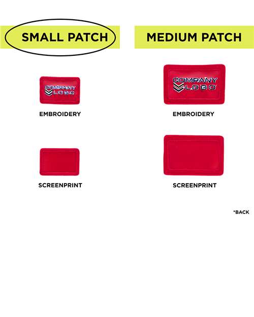 Small Blank Red Patch - Qty 10 - SPF10 3