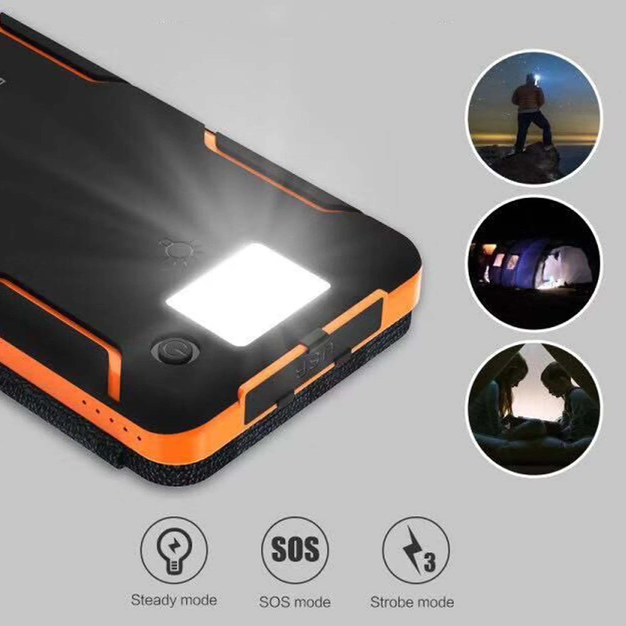 20000mAh 4-Panels Solar Power Bank 2