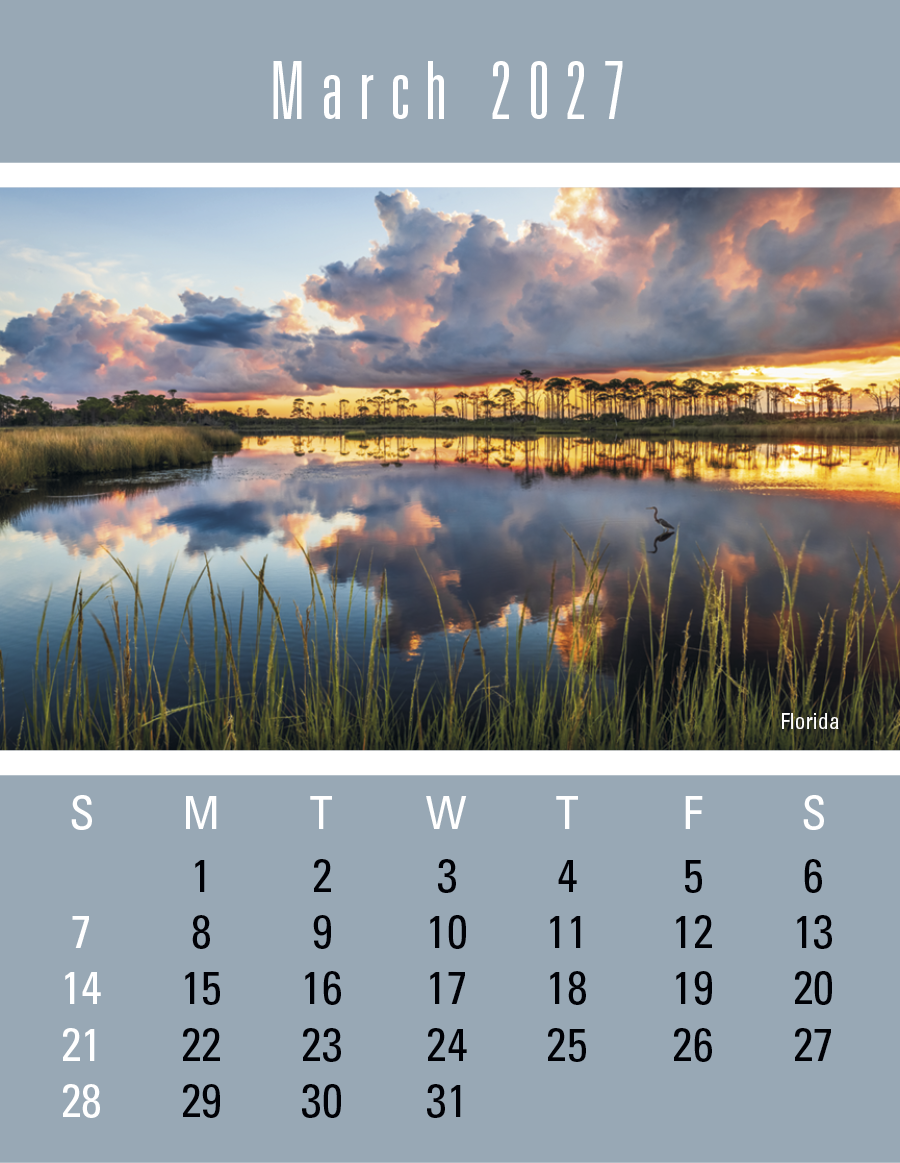 Triumph® Calendars Press-N-Stick Scenic Calendar 32