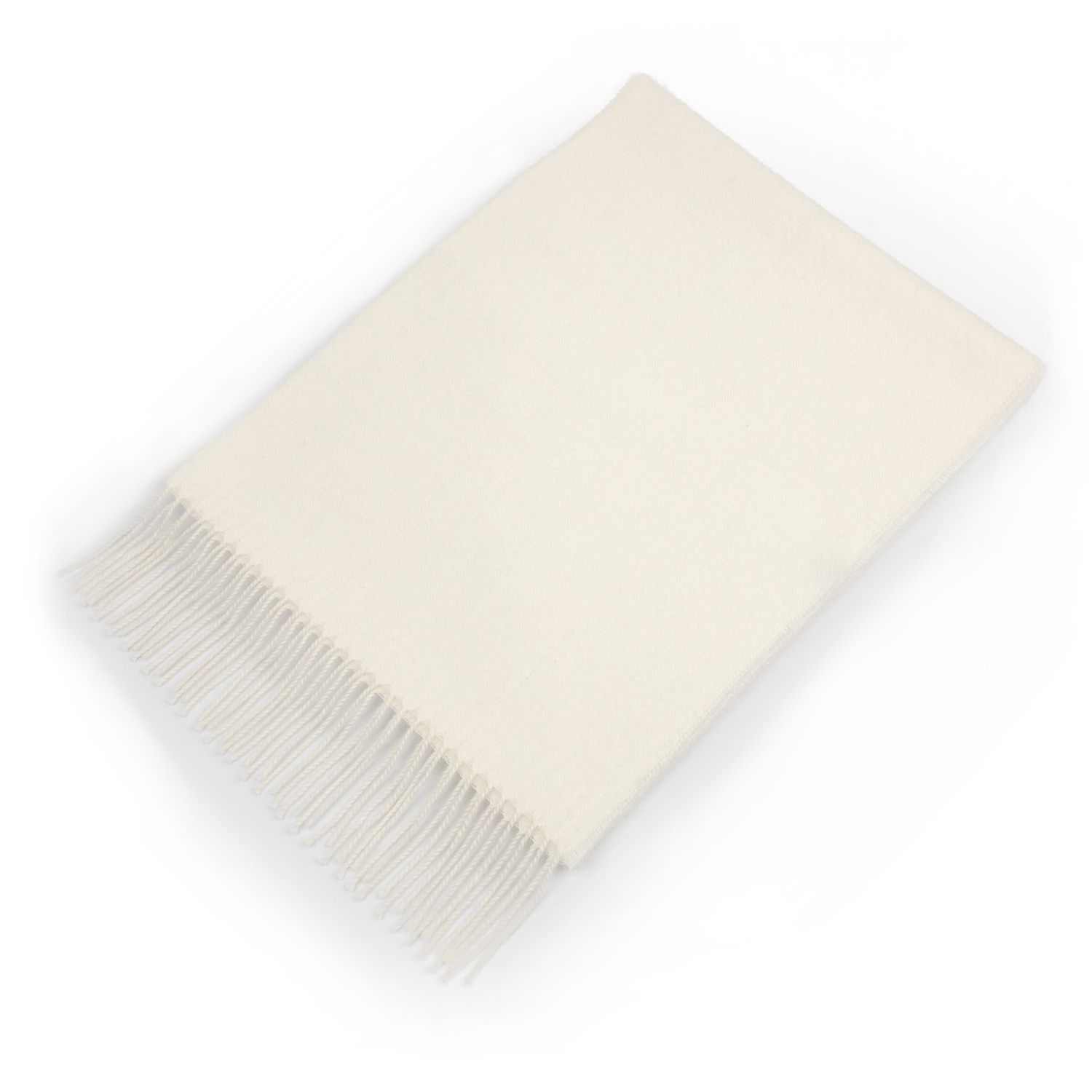 100% White Cashmere Scarf 1
