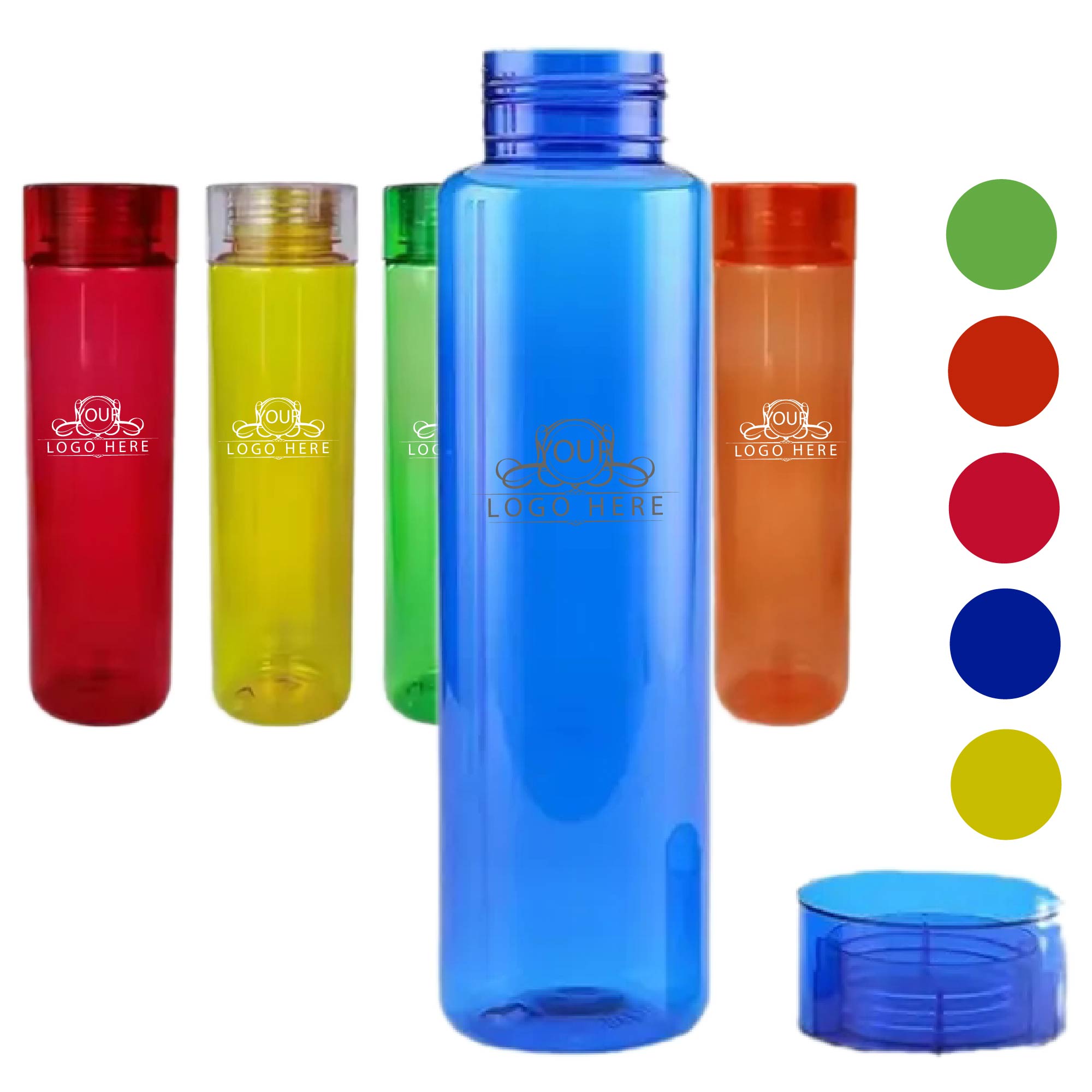 30 Oz. Plastic Cylindrical Water Bottles 2