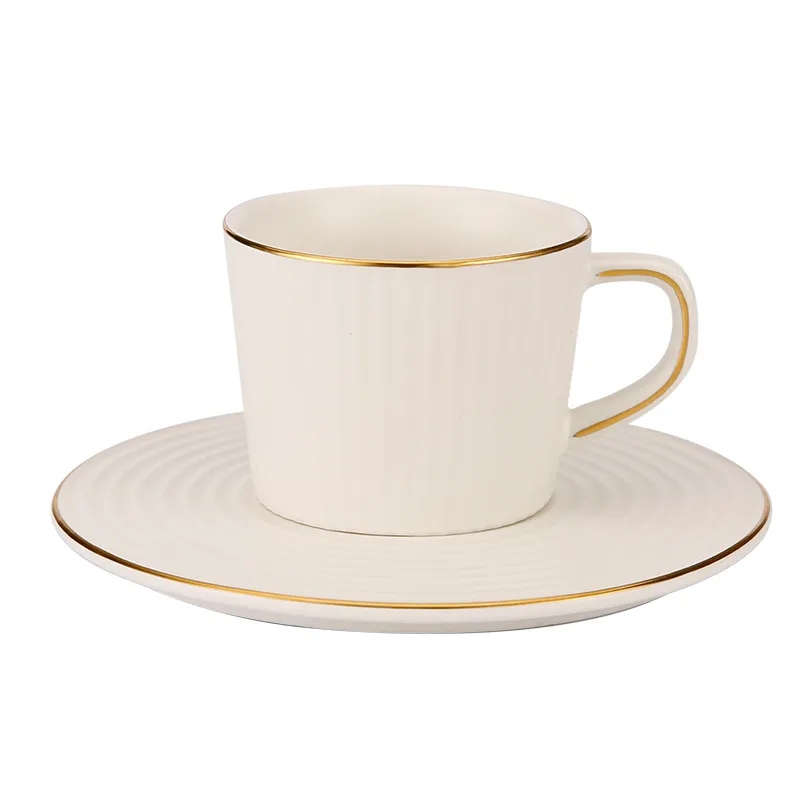 6 oz. Latte Coffee Cups with Saucer 2