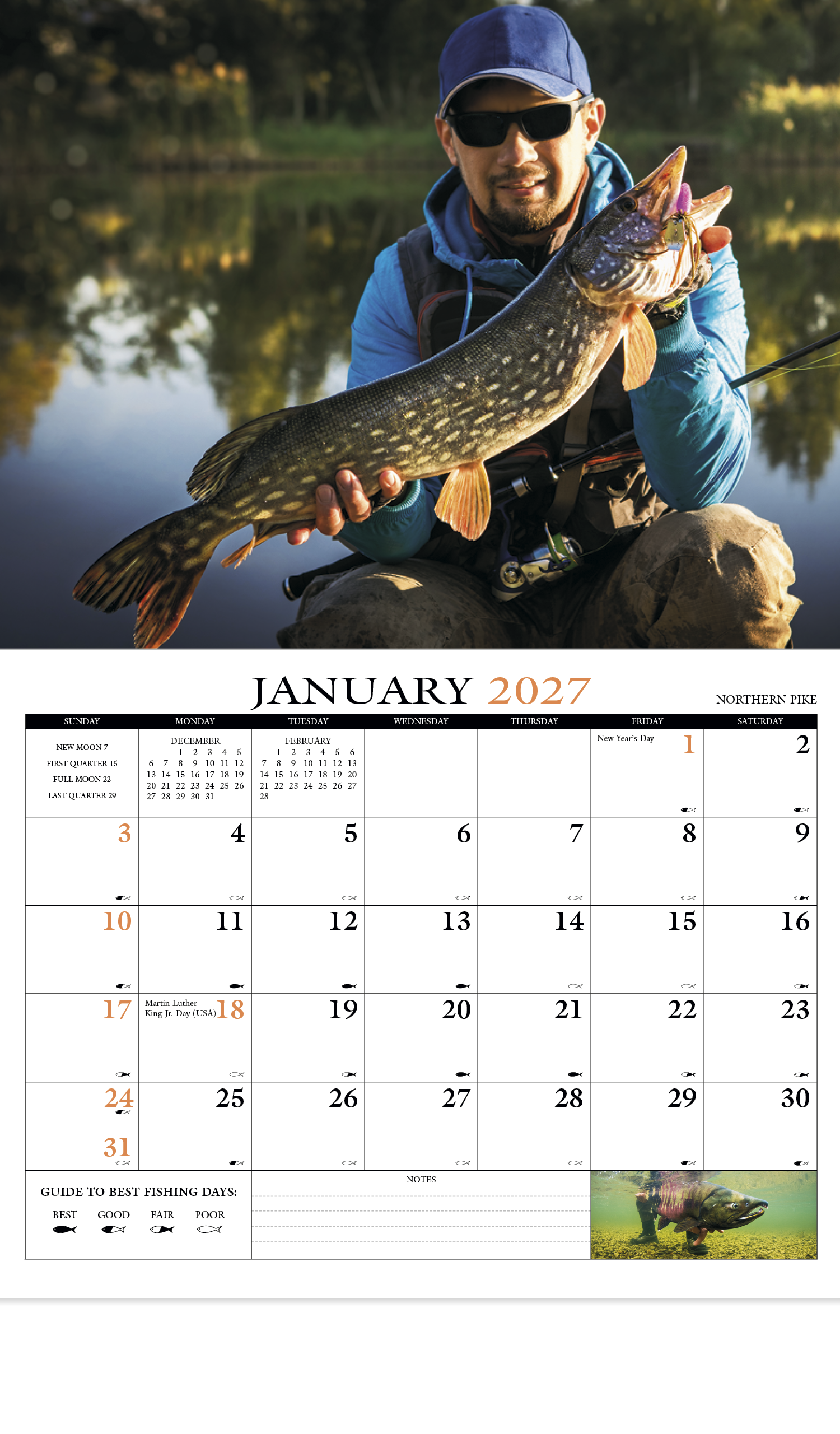 HotLine® Products Fishing Guide Appointment Calendar - Stapled 49