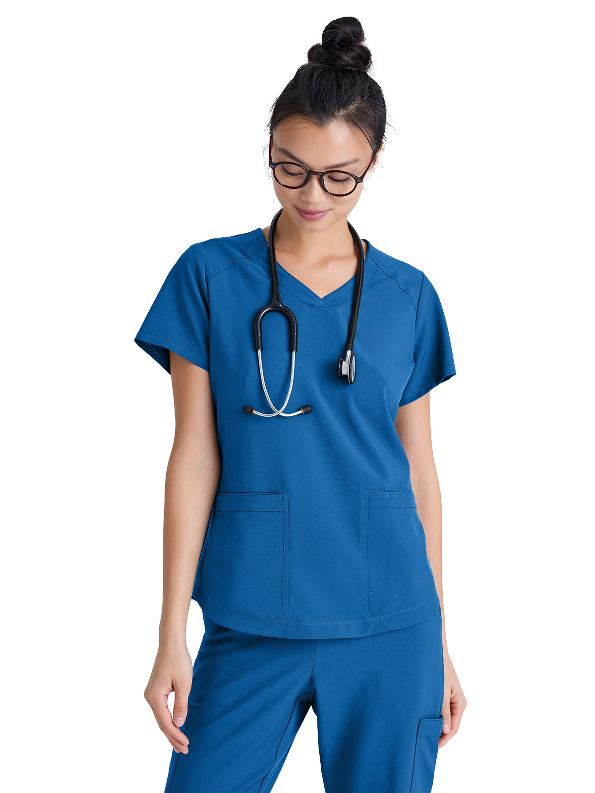 Grey's Anatomy Evolve Stretch - Women's Two-Pocket V-Neck Rhythm Scrub Top 60