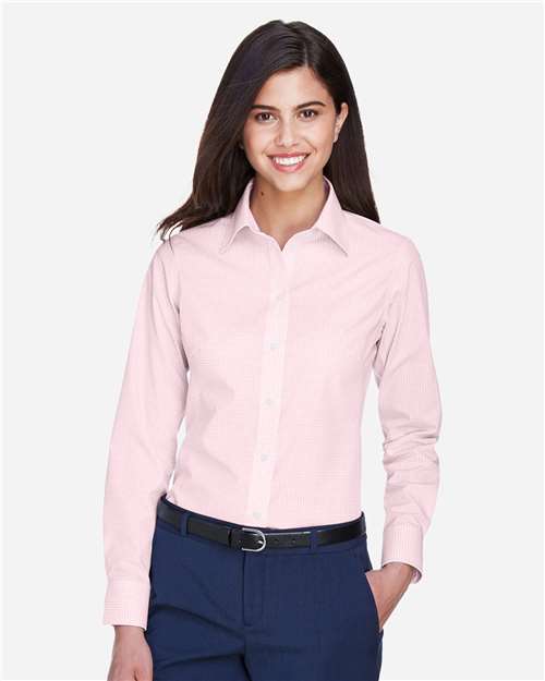 Women's Crown Collection® Gingham Check Woven Dress Shirt - D640W 20