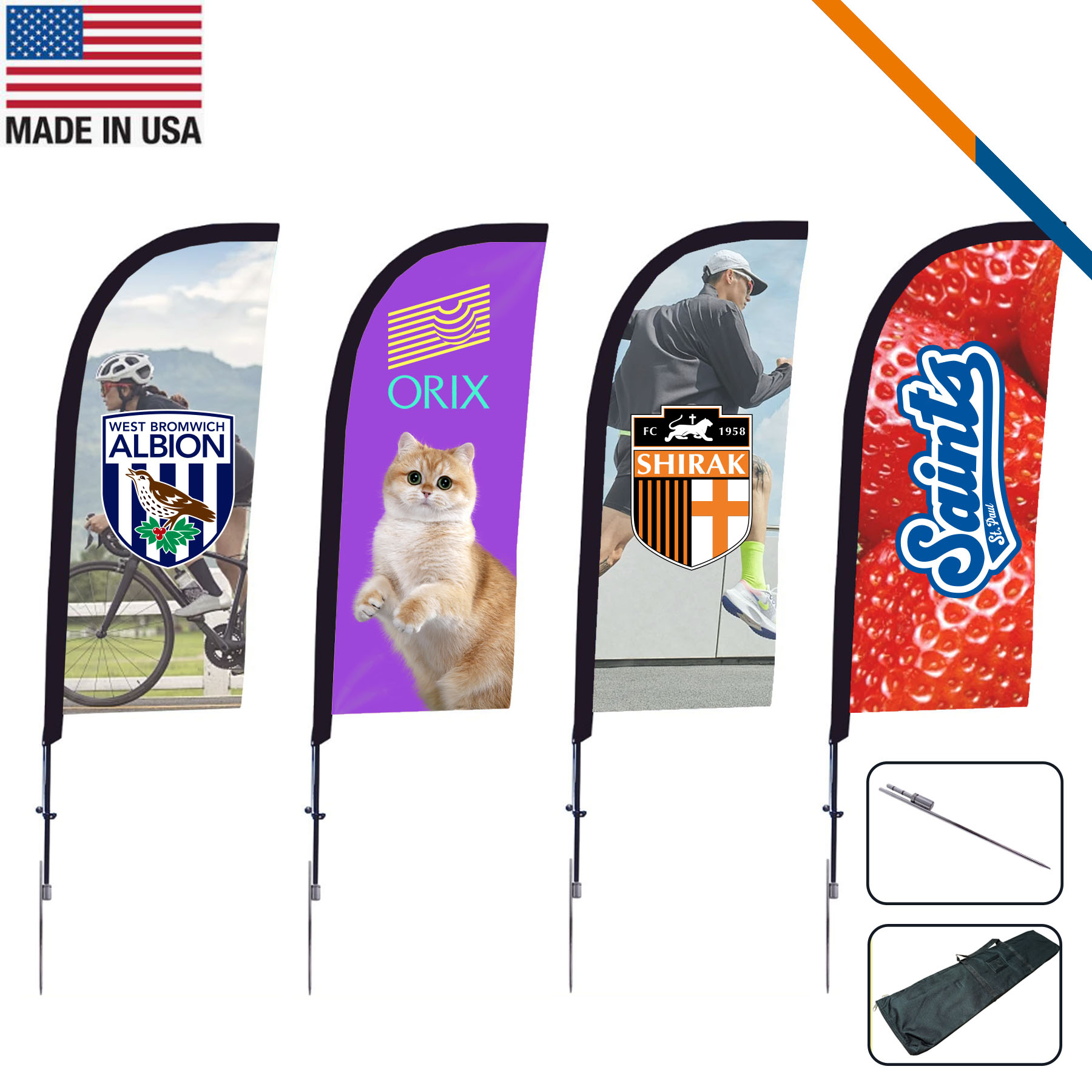 7' Pisces Single-Sided Straight Flag 2
