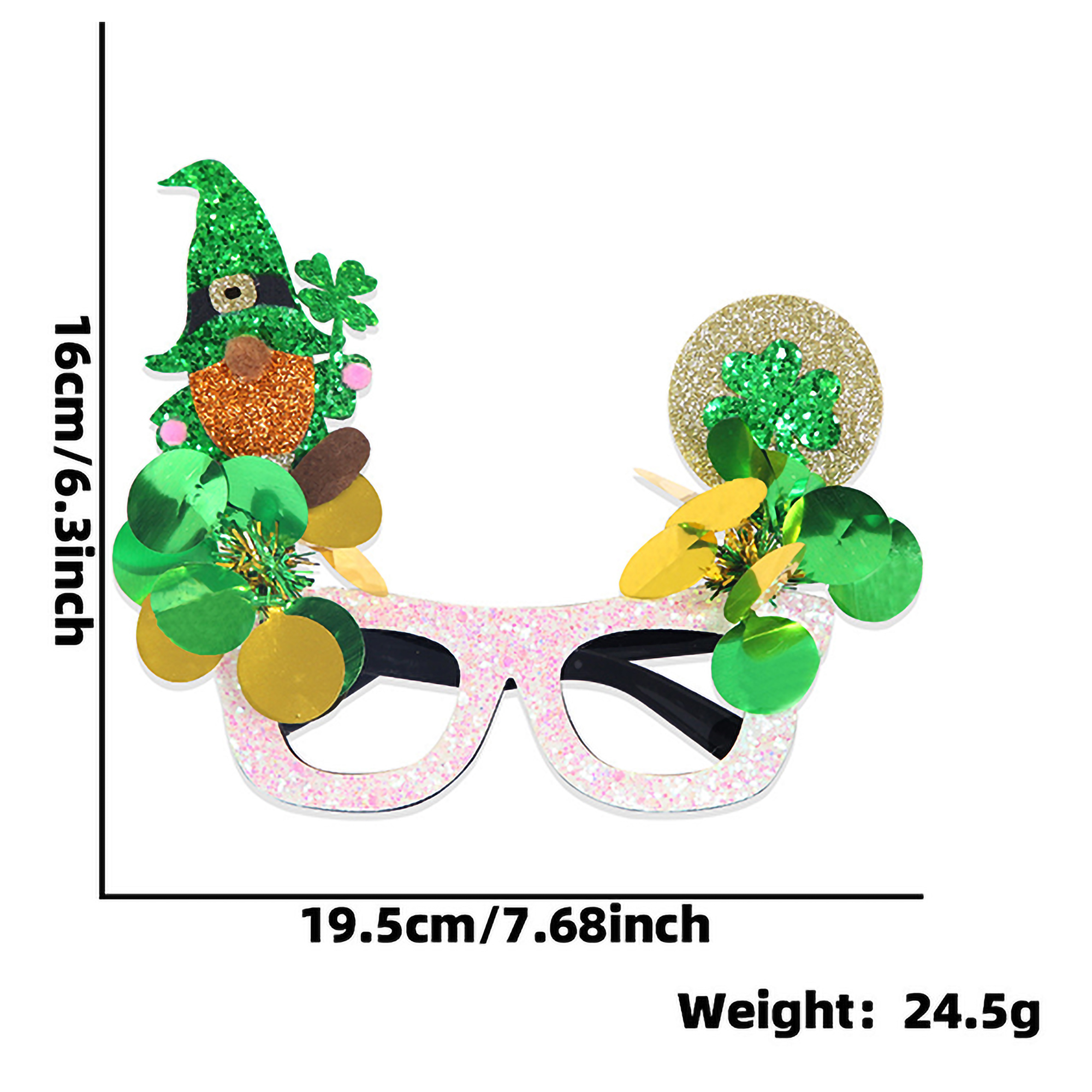 Irish-Themed Sparkling Glasses Construction St.Patrick's Day 20