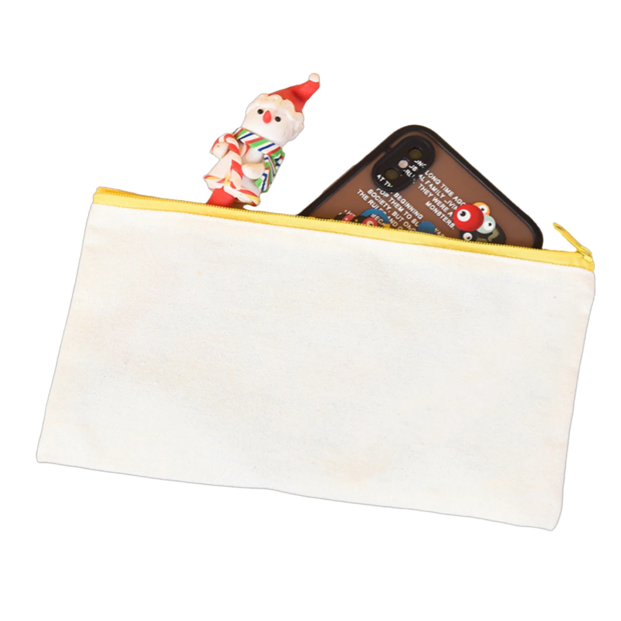 MOQ 100Full Color Multipurpose Canvas Zippered Pencil Case 2