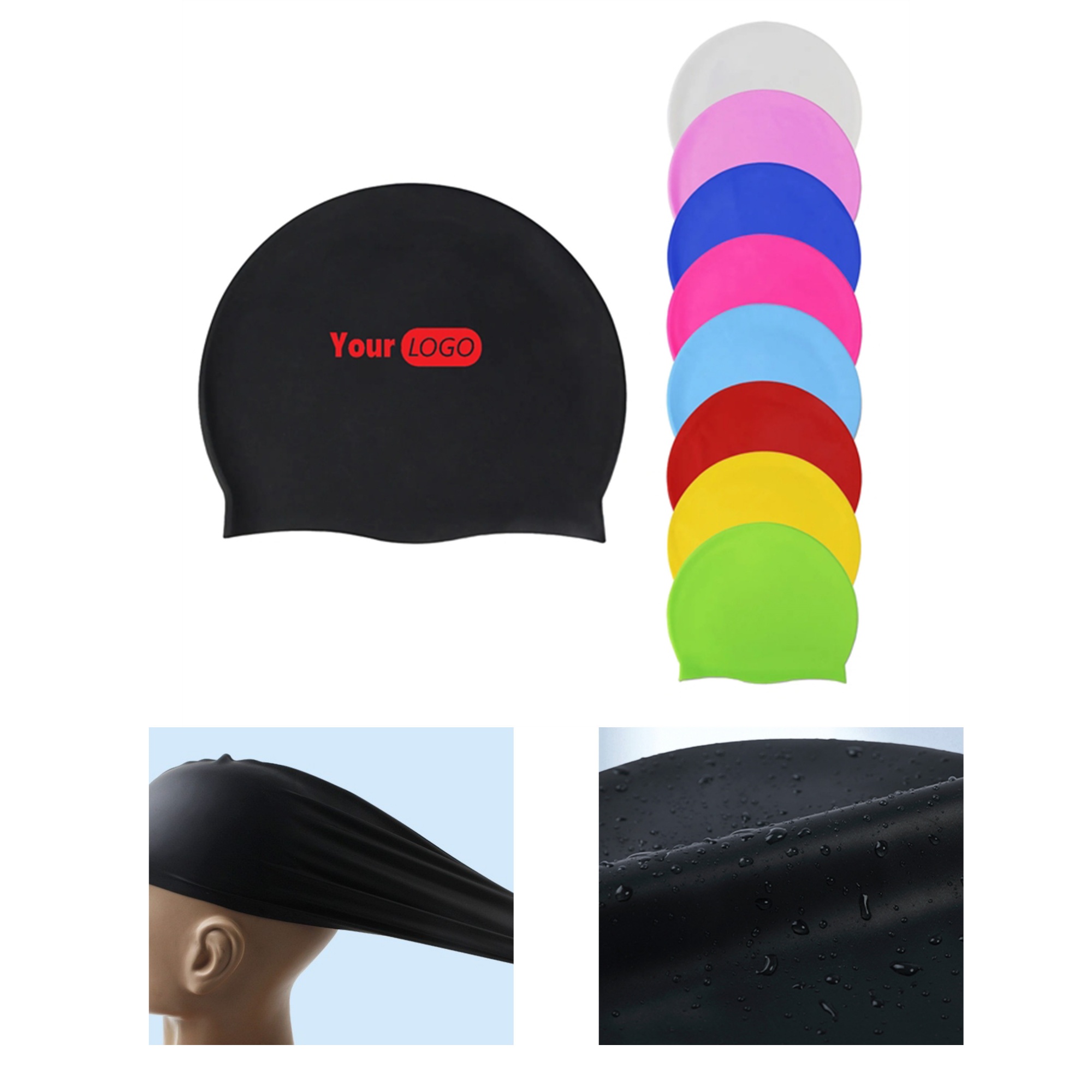 Highly Effective Waterproof Silicone Swimming Cap 2