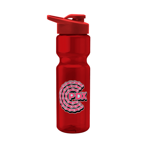 Blazer 28oz Transparent Bike Bottle w/Drink-thru Lid 2459