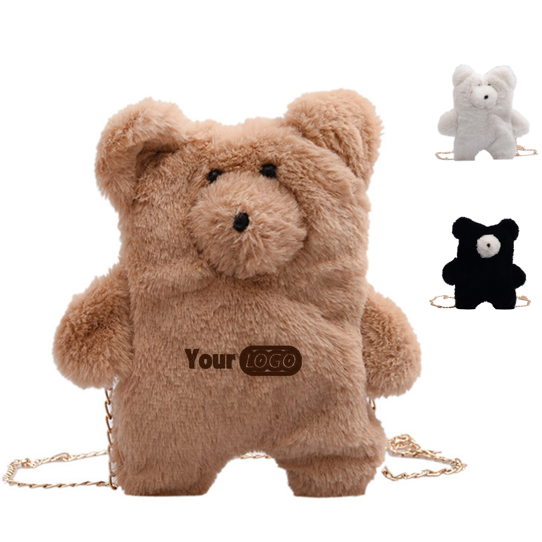 Cotton Large capacity bear shoulder crossover bag 1