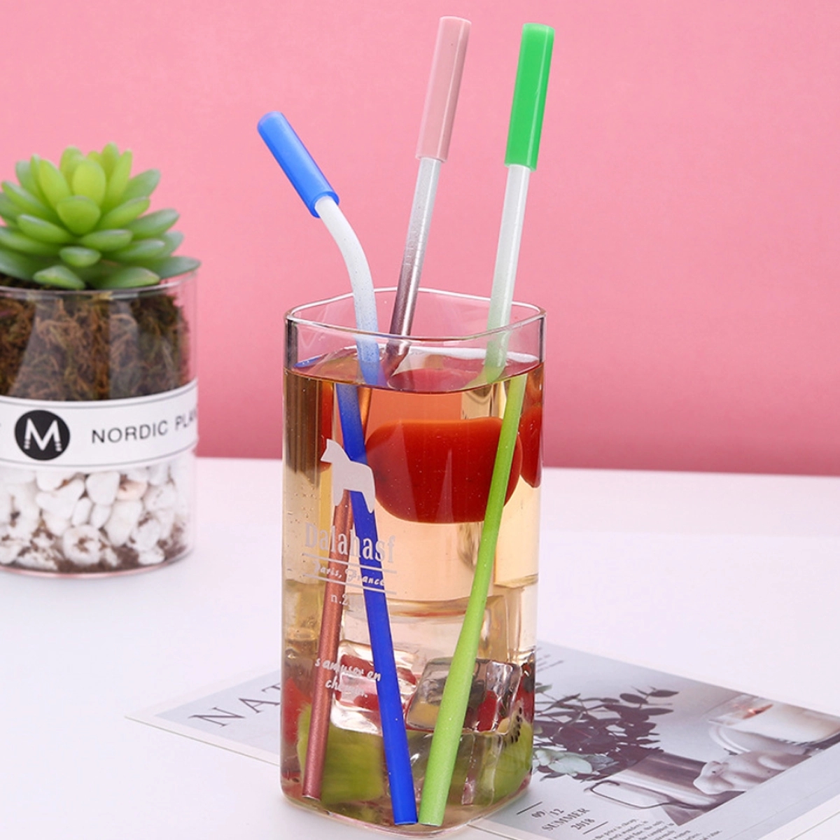 5 PCS Stainless Steel Straws with Carry Pouch 4