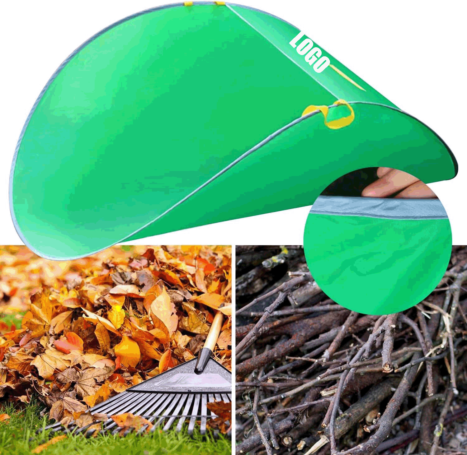 Portable Pop-Up Leaf Bags/Foldable Leaf pick-up tools /Reusable Yard Garden Bags 2
