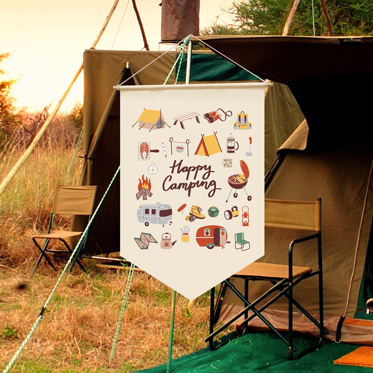 24" Felt Camping Flag 6