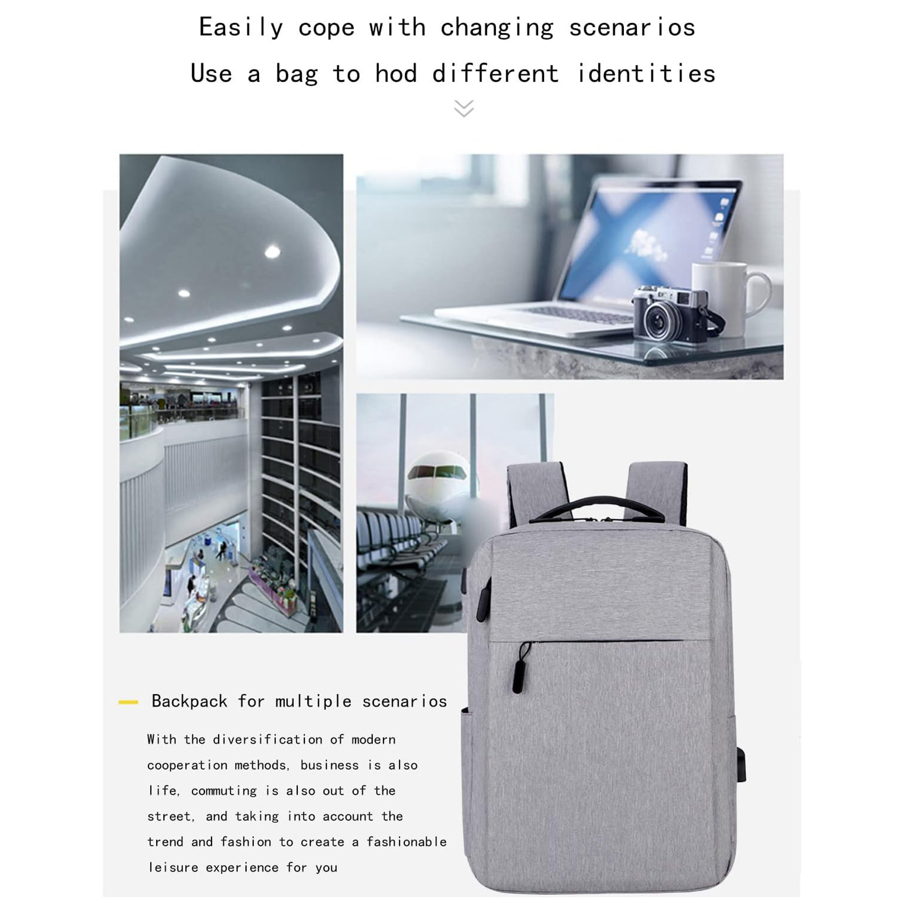 Men's 15.6" Laptop Backpack for Travel 3