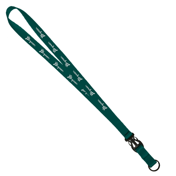 3/4" Multi color (Top and bottom) Nylon Lanyard with Plastic Slide Buckle R 469