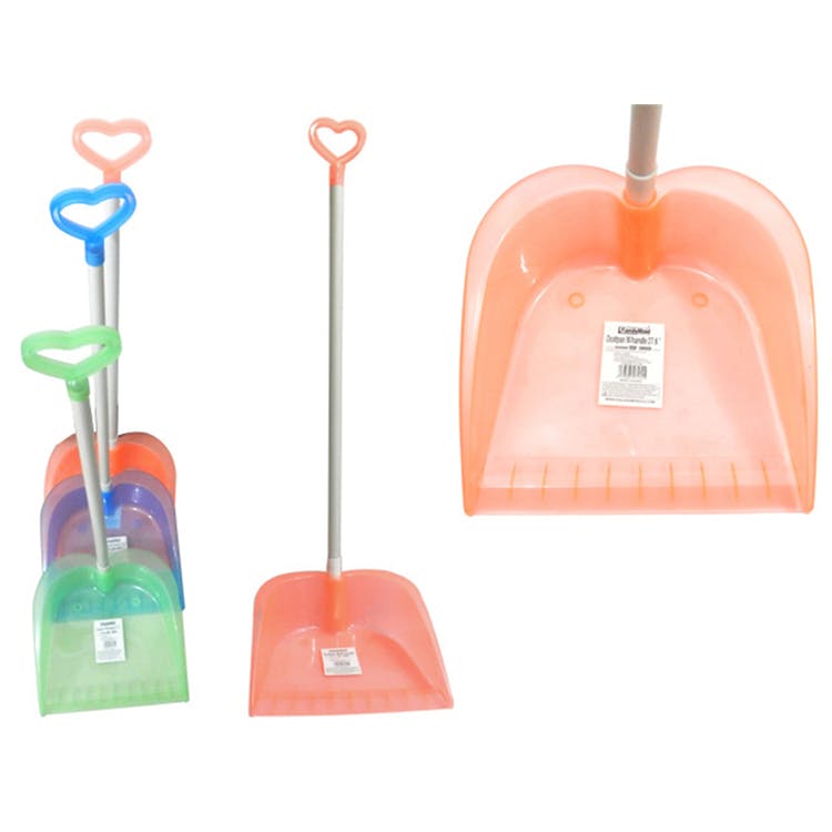 Dust Pans - Long Handle Assorted Colors, promotional household item with logo imprint 2