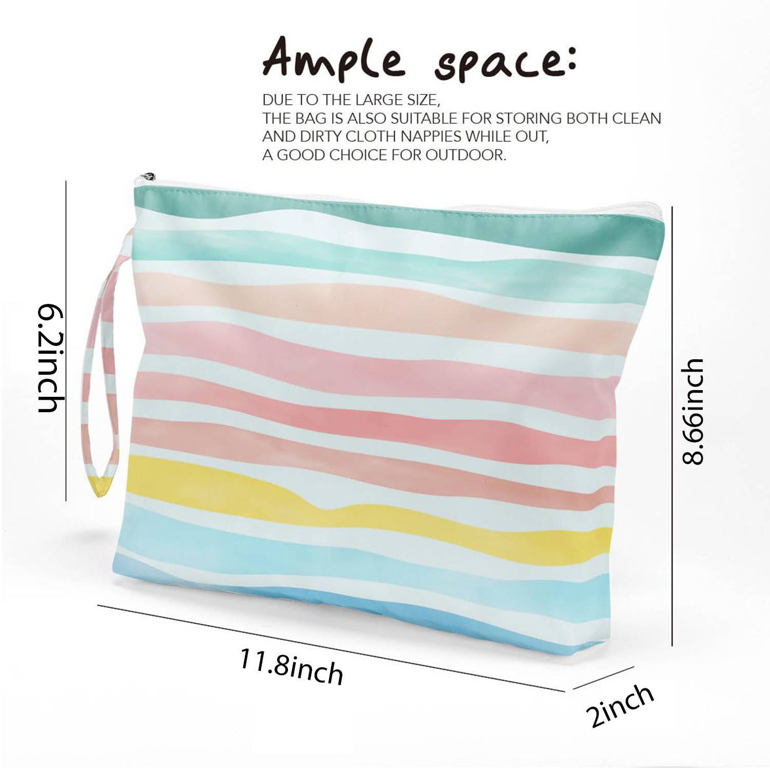 Colorful Zippered Waterproof Cosmetic Bag for Travel Swim 4