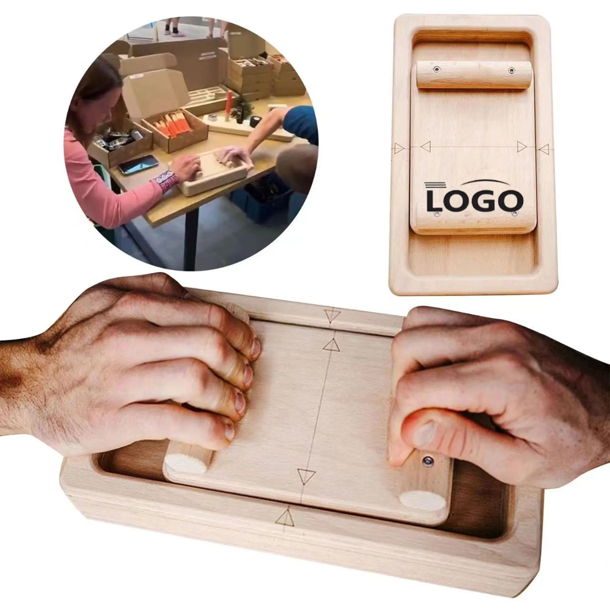 Ergonomic Wooden Finger Wrist Trainer