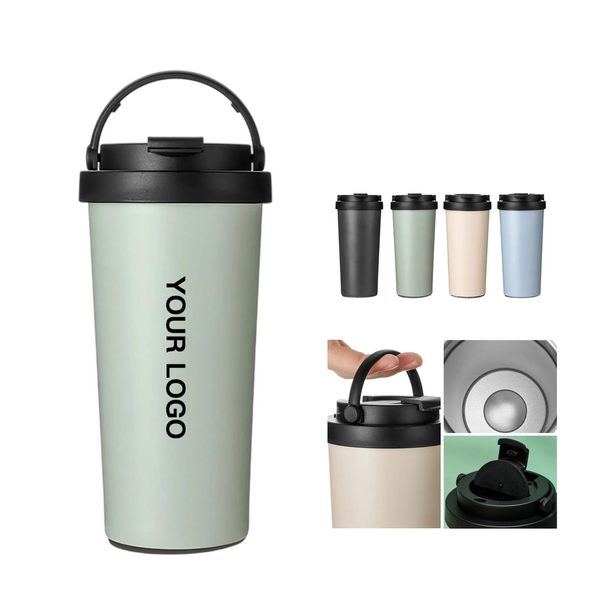 16oz Stainless Thermal Mug with Lid 4