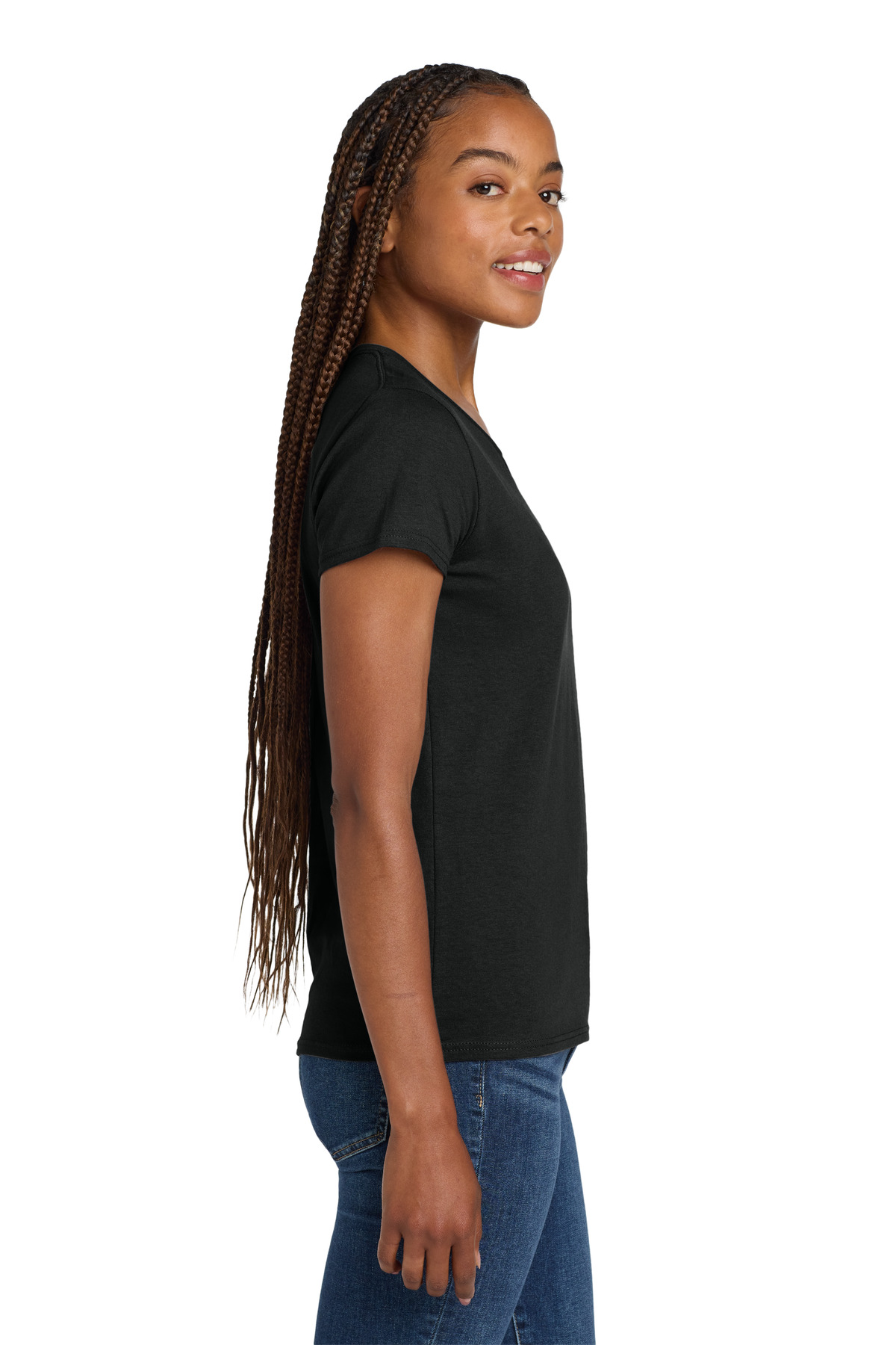 Gildan Women's Heavy Cotton 100% Cotton V-Neck T-Shirt. 5V00L 26