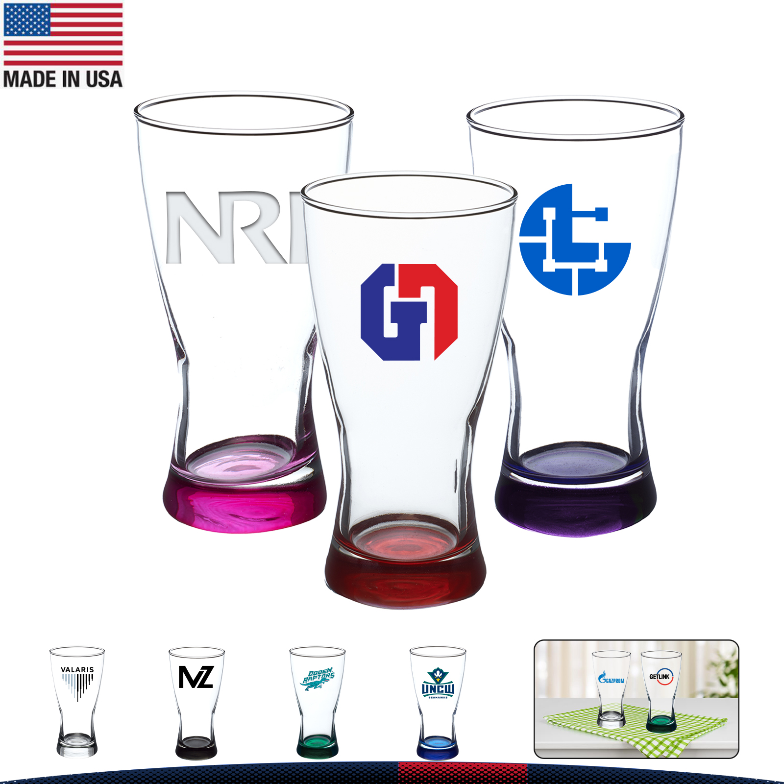 13.25 oz. Halstead Pilsner Glasses 6