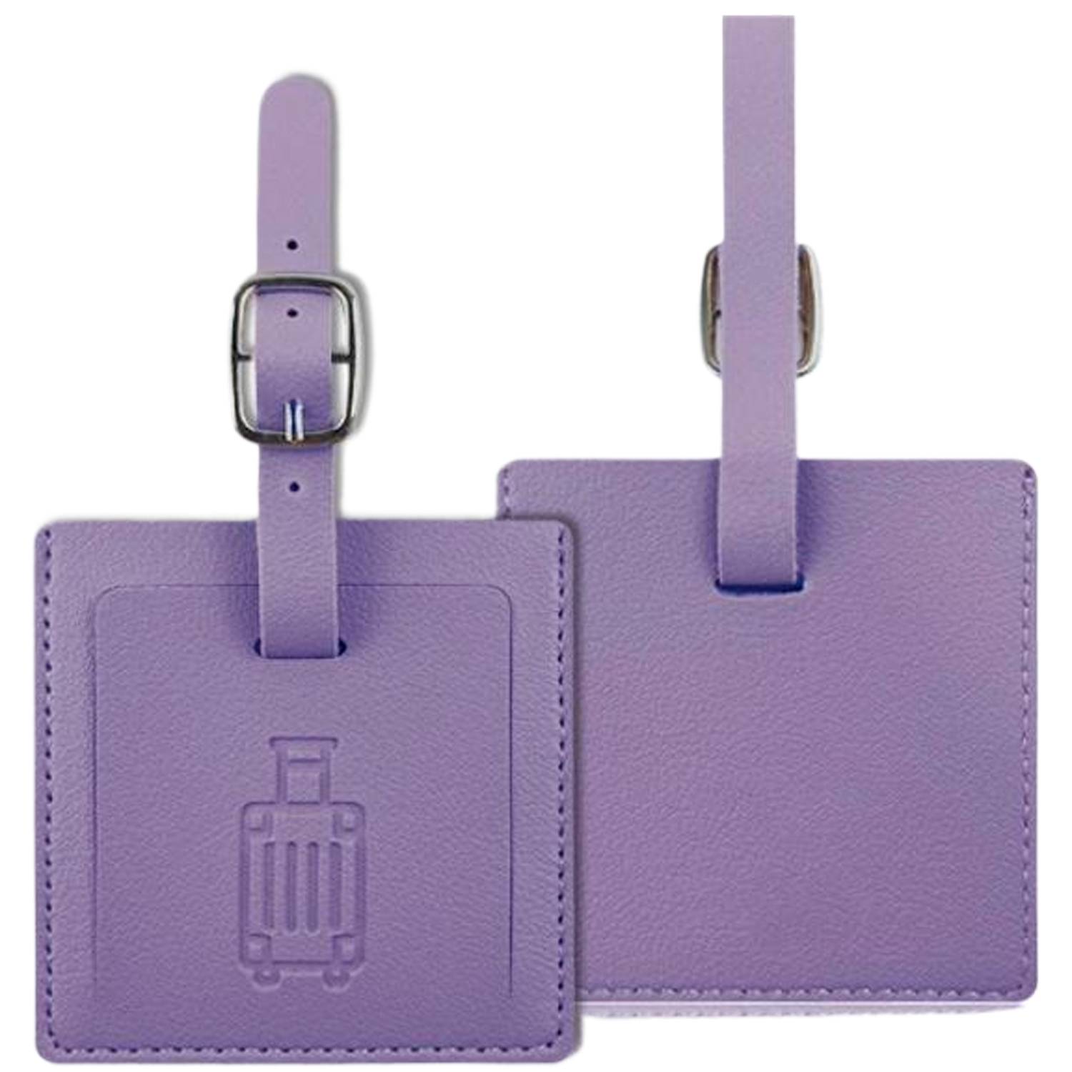 PU Leather Square Flip Cover Luggage Tag 8